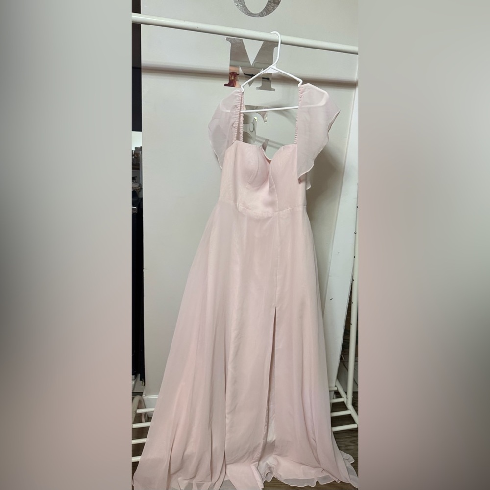 Azazie Pink Sweetheart Maxi Gown for Weddings - Picture 1 of 5
